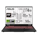 【Amazon.co.jp 限定】 ASUS ゲーミングノートPC TUF Gaming A16 FA608UP 16インチ RTX 5070 AMD Ryzen 7 260 メモリ 32GB SSD 1TB リフレッシュレート165Hz イルミネートキーボード Windows 11 バッテリー駆動 22.2時間 重量 2.2kg 動画編集 イェーガーグレー FA608UP-R7R5070A 製品画像:10位