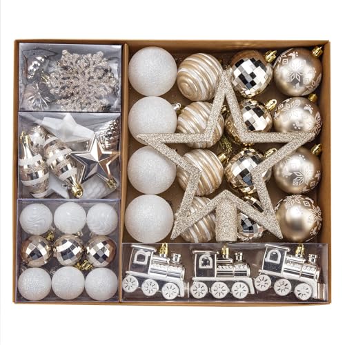 クリスマス ボール オーナメント 北欧風 55個セット SVNVIOZ クリスマスツリー 飾り 豪華 多種類 おしゃれ デコレーション クリスマス ボール オーナメント 北欧風 55個セット SVNVIOZ クリスマスツリー 飾り 豪華 多種類 おしゃれ デコレーション