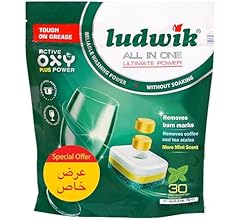 أقراص غسالة الأطباق الكل في واحد، برائحة النعناع، 30 قطعة بسعر مخفض