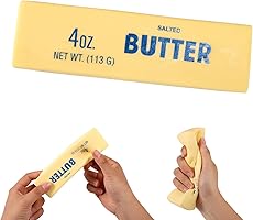 Lyreh 1pcs Squeeze Butter Toy, PU Material Butter Stick Slow Rising Squishy Food Fidget Toy for Office School Relieving...