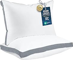 Utopia Bedding Bed Pillows for Sleeping Queen Size (Grey), Set of 2, Cooling Hotel Quality, Gusseted Pillow for Back,...