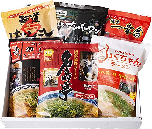 味蔵 福岡の行列ができる名店ラーメンセット ①名島亭、②ナンバーワン、③元祖赤のれん節ちゃんラーメン、④博多一幸舎、⑤ふくちゃん、⑥麺道はなもこし各1食 味蔵 福岡の行列ができる名店ラーメンセット ①名島亭、②ナンバーワン、③元祖赤のれん節ちゃんラーメン、④博多一幸舎、⑤ふくちゃん、⑥麺道はなもこし各1食