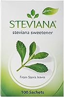 Steviana Natural Sweetener From Stevia Leaves, Zero Calorie - 250g (100 Satches x 2.5g)
