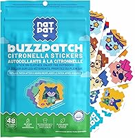 NATPAT Buzz Patch Citronella Stickers for Kids (48 Pack) - The Natural Patch - For Toddlers, Babies, Kids