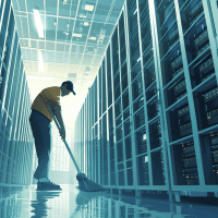 5 DIY Python Functions for Data Cleaning janitor_sweeps_enormous_datacenter_floor_wide_angle