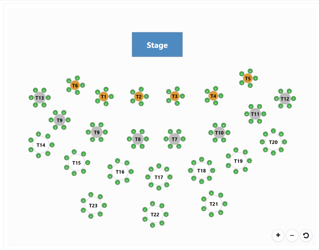 gala dinner event seating chart
