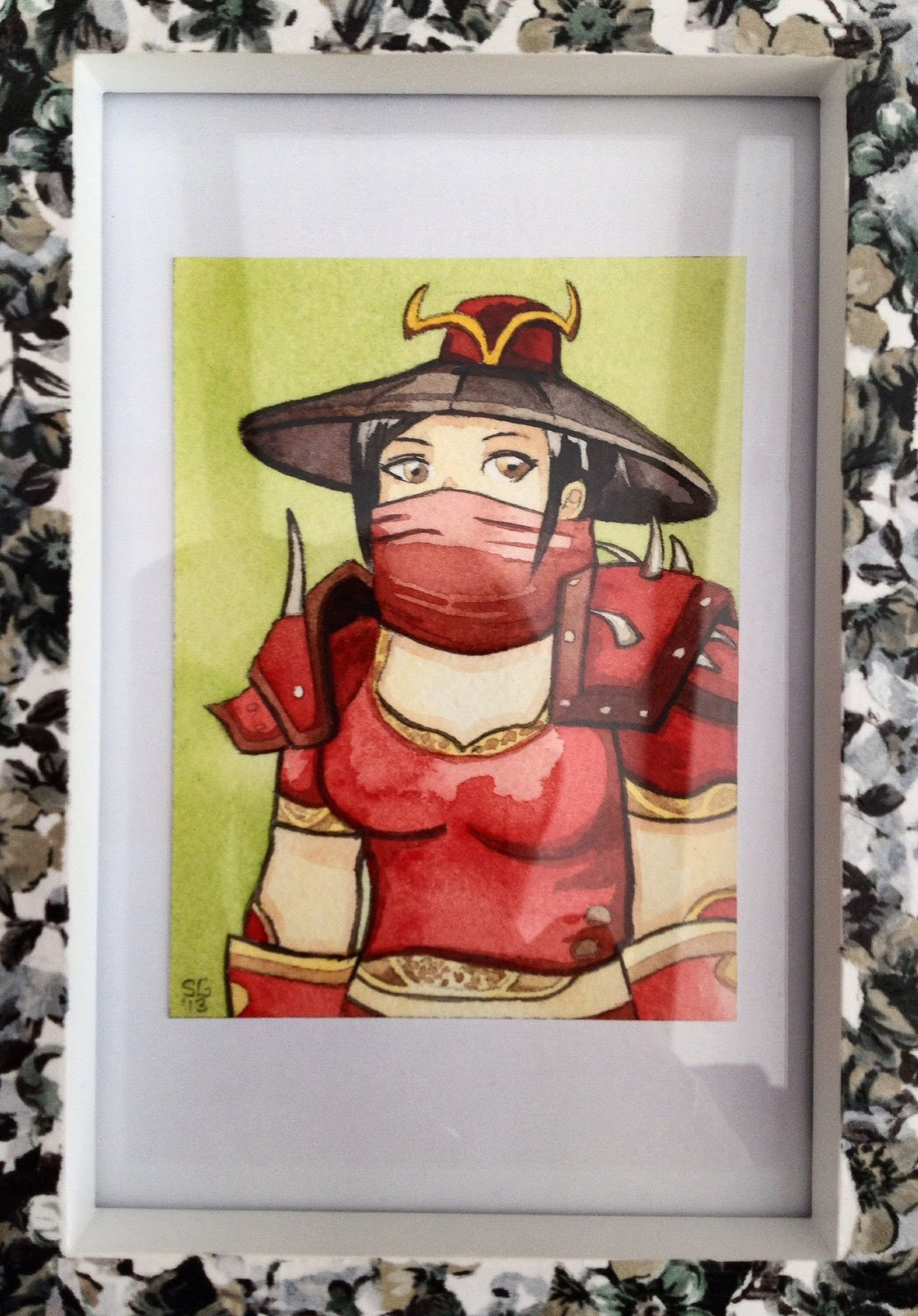 The Godmother created this frame specifically for her painting!