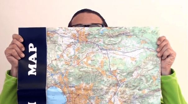 Map is an unprecedented technological revolution: Without cables, without electronics, without connection, compact, convertible and portable. “Map” can be used everywhere: at home, at the office, in the car, by bicycle, horseback riding, even in extreme cold! “Map” is available at any time… without battery, nor socket. “Map” does not crash ever. “Map” does not need to be reset nor updated. “Map” can also prevent an unwanted encounter.