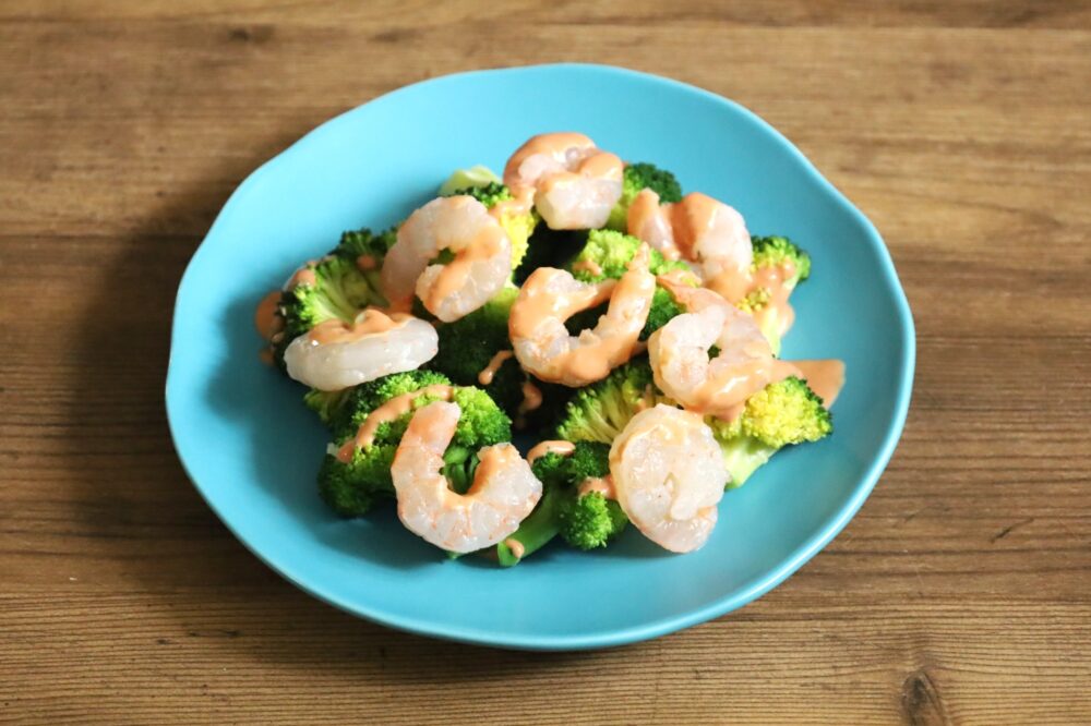 ぷりぷりエビとブロッコリーのオーロラソースのサラダ 1 ぷりぷりエビとブロッコリーのオーロラソースのサラダ IMG 5278as ぷりぷりエビとブロッコリーのオーロラソースのサラダ