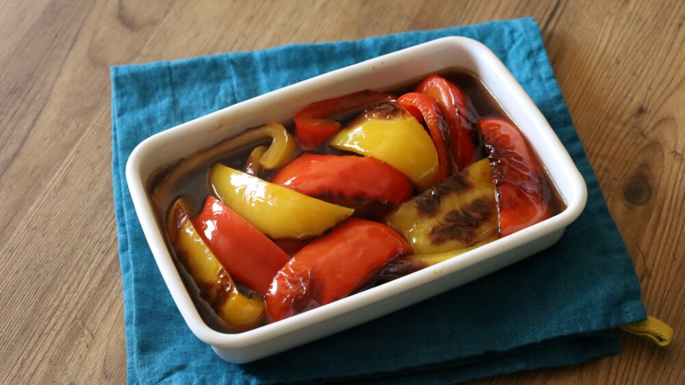 人気の作り置きレシピ。パプリカのだし漬け 5 人気の作り置きレシピ。パプリカのだし漬け IMG 6692s 人気の作り置きレシピ。パプリカのだし漬け