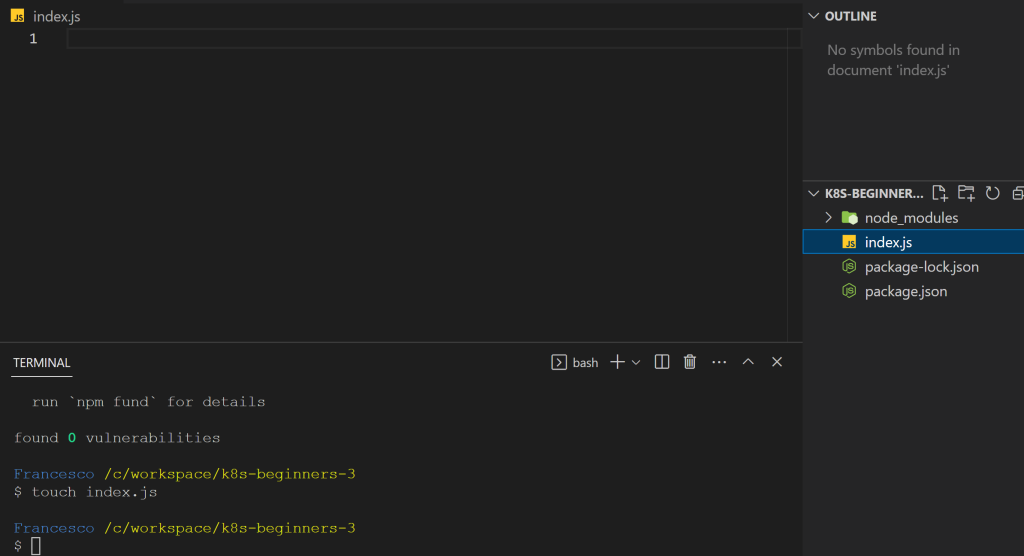 Create index.js file