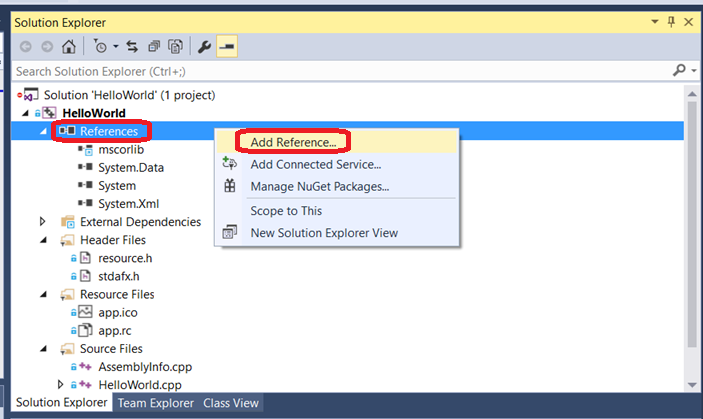 03 - mXparser - Hello World - C++/CLI - Visual Studio 2015