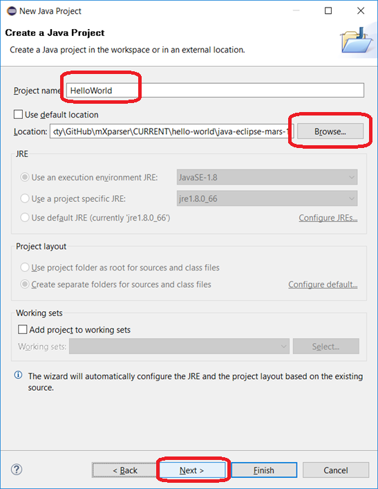 03 - mXparser - Hello World - JAVA - Eclipse Mars 1