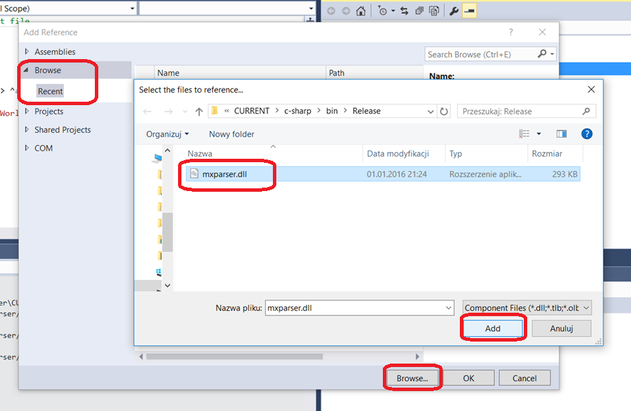 04 - mXparser - Hello World - C++/CLI - Visual Studio 2015
