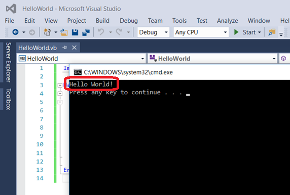 12 - mXparser - Hello World - Visual Basic - Visual Studio 2015