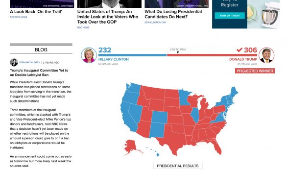 NBC News - Live Blogging platform
