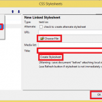 KompoZer Link External Stylesheet