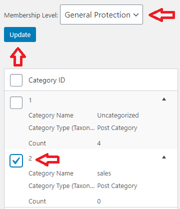 wordpress-simple-membership-general-protection-assigned-to-category