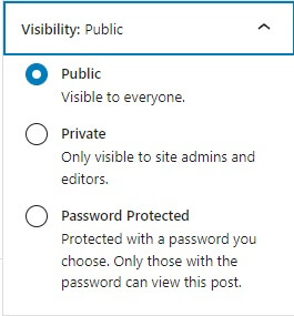 wordpress-gutenberg-publish-post-option-visibility