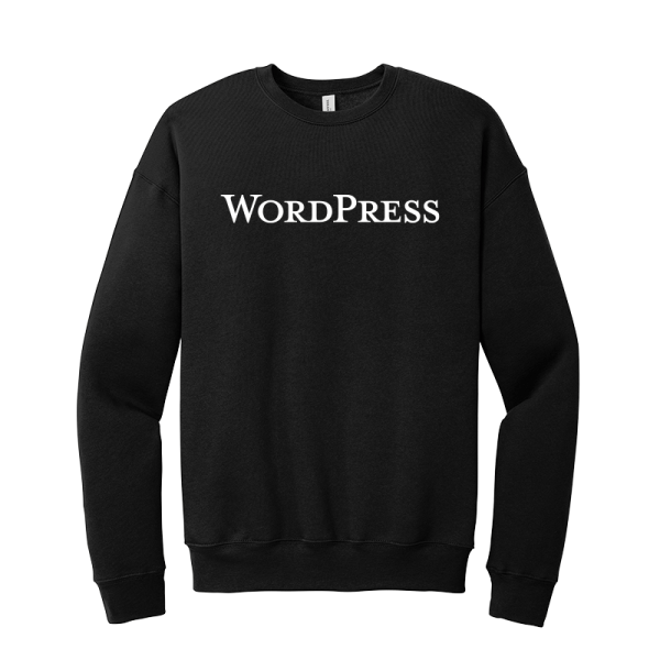 WordPress Black Crewneck Sweatshirt