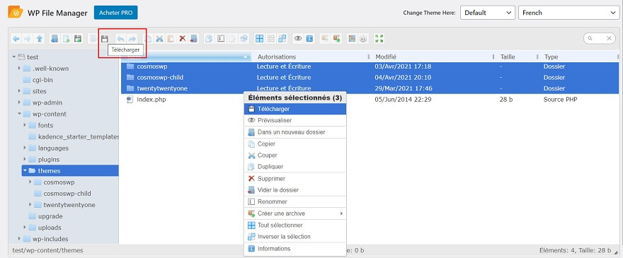 FTP WP File Manager télécharger plusieurs fichiers FTP WP File Manager télécharger plusieurs fichiers