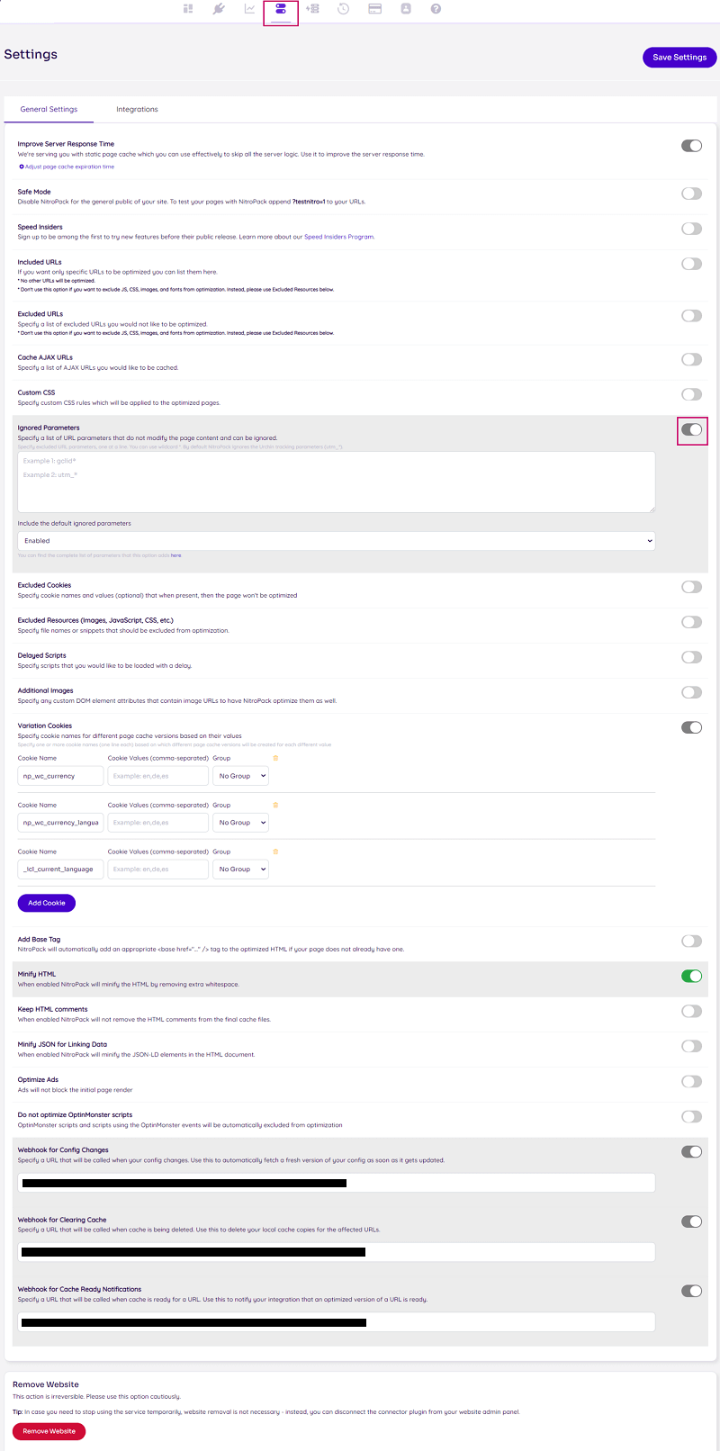 réglages manuels optimisation site WordPress NitroPack réglages manuels optimisation site WordPress NitroPack