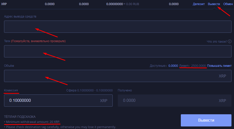 Как вывести средства с Huobi