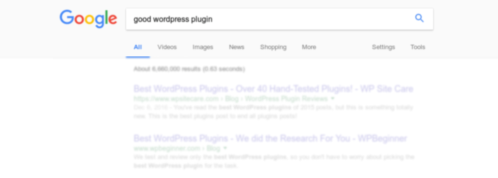 Search results screenshot