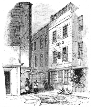 Cock_lane_ghost.png Illustration of Cock Lane, London, showing the building where the Cock Lane ghost allegedly haunted.