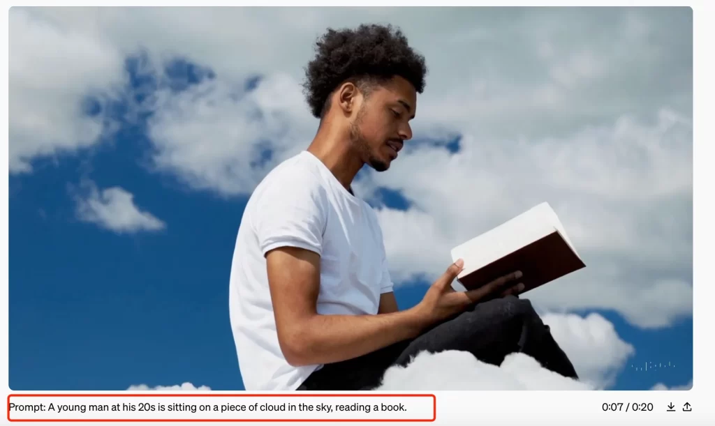 文本生成视频的案例截图