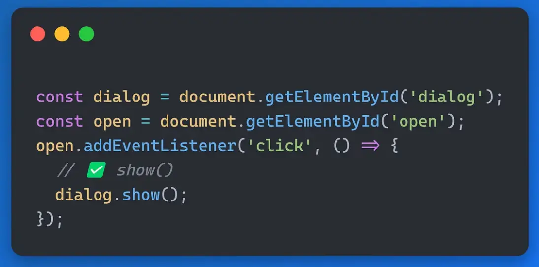 使用 show() 方法来显示非模式对话框
