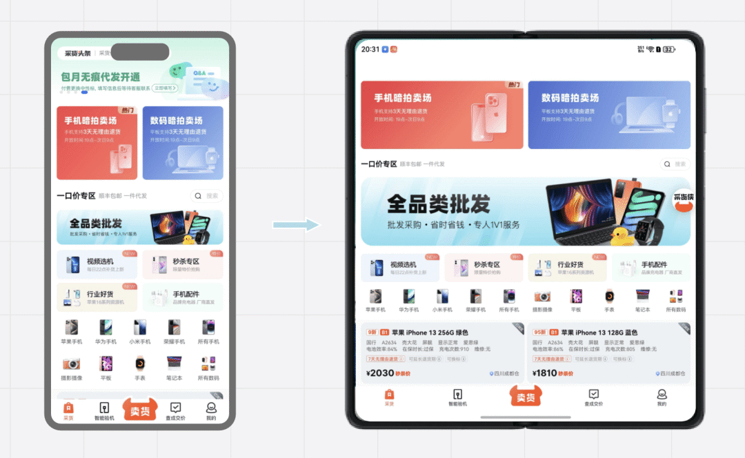 图片布局多列对比