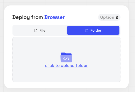 Deploy from Browser