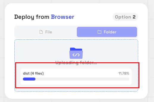 把 dist 文件夹拖进浏览器窗口