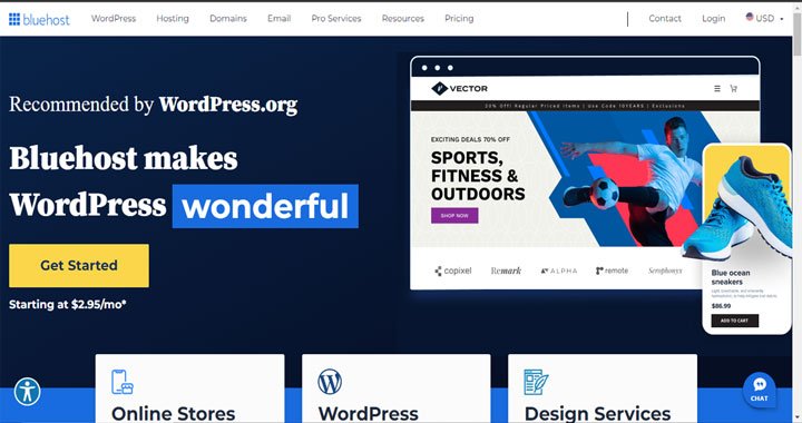 Best WordPress Hosting #4- BlueHost