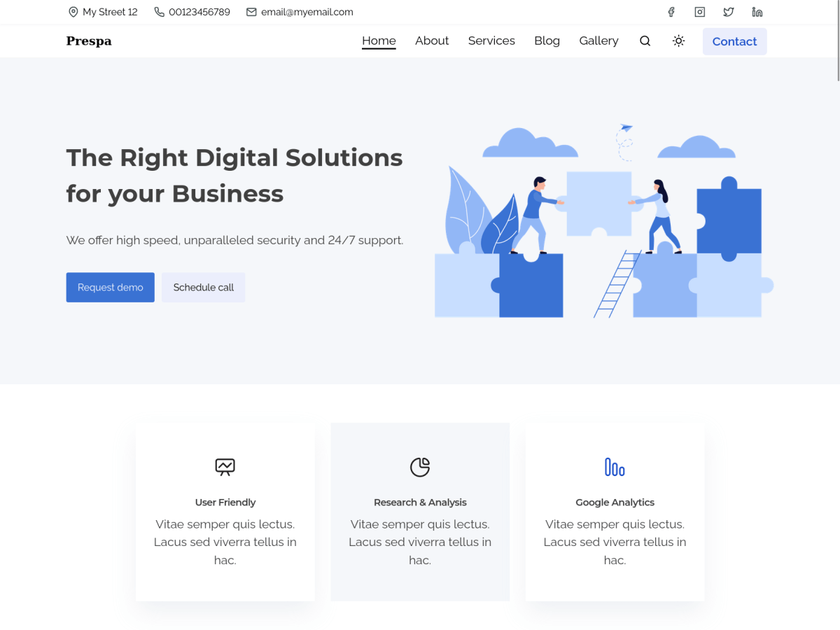 Prespa Theme Screenshot