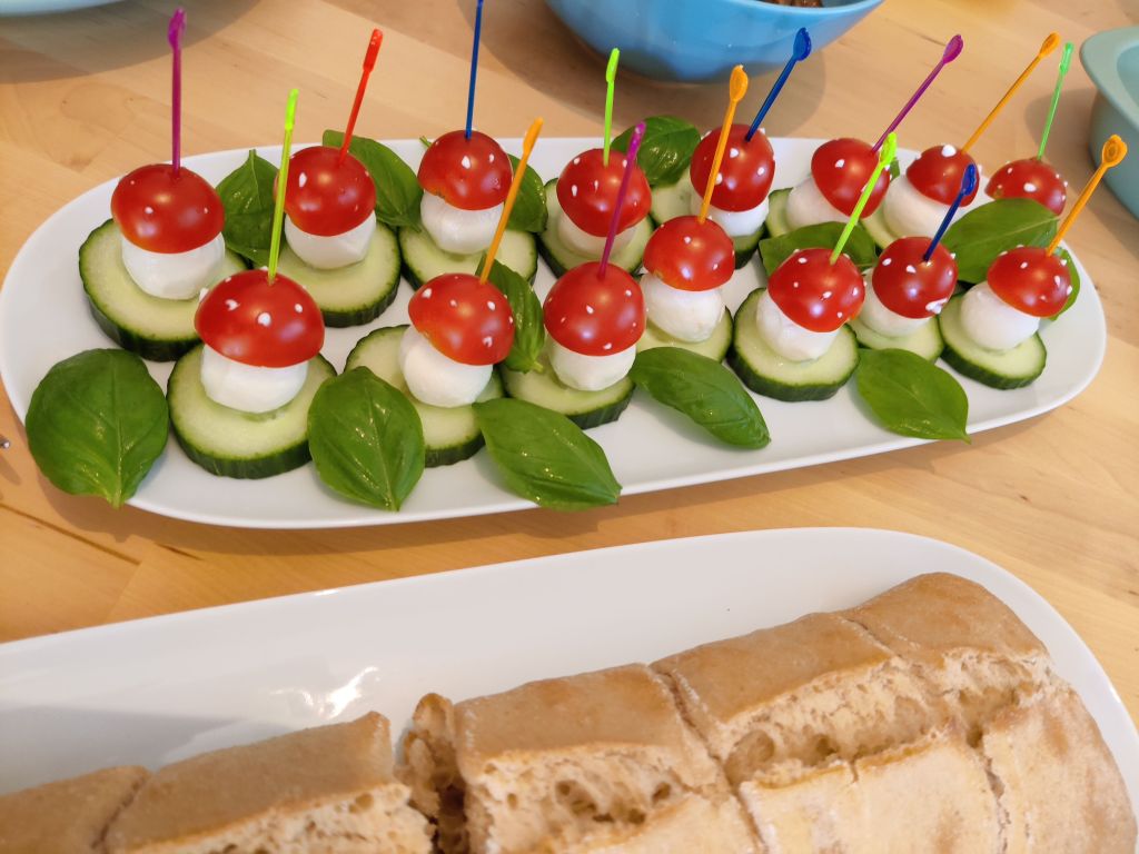 Tomato Mozzarella Mushrooms for Kids…