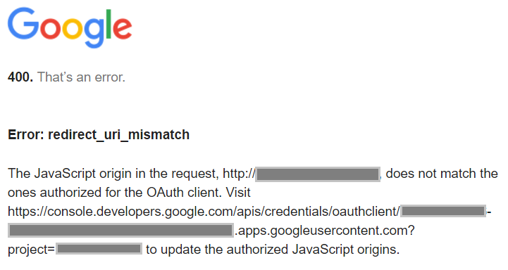 google-uri-mismatch