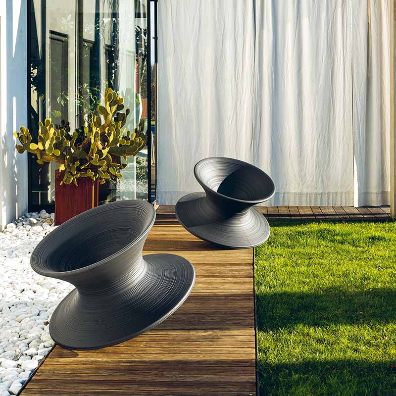 Magis_spun_ambient_mono_SD660_anthracite_outdoor_01_hr Olson and Baker - Designer & Contemporary Sofas, Furniture - Olson and Baker showcases original designs from authentic, designer brands. Buy contemporary furniture, lighting, storage, sofas & chairs at Olson + Baker.