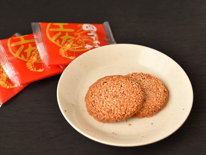 四万十のえび焼せんべい 中身の写真