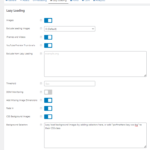 Perfmatters lazy loading settings