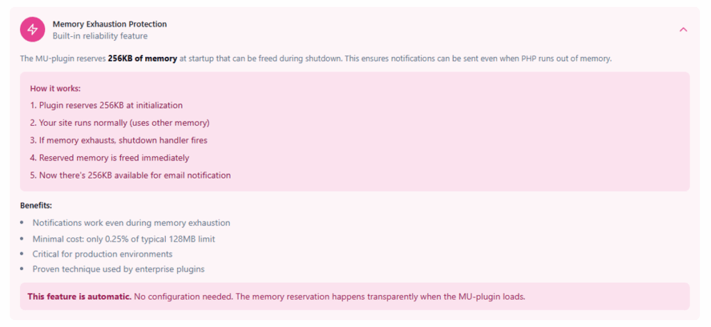 memory exhaustion protection