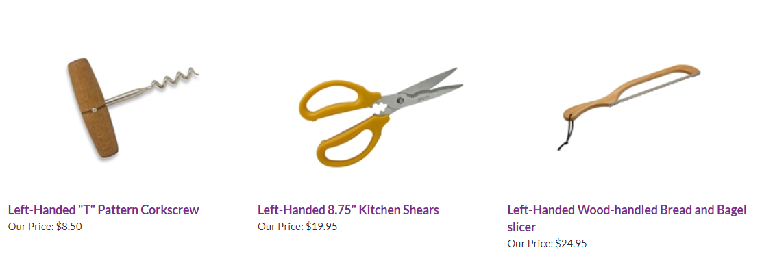 left-handed products