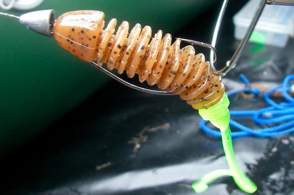 A close-up photo of the Texas rig setup