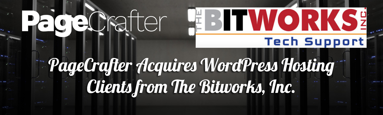 Header image which features the PageCrafter and The Bitworks logos as well as the page title