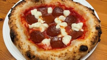 Pizza Party Ispirazione - A True Neapolitan Experience From the Birthplace of Pizza Pizza Oven Chorizo and mozzarella pizza
