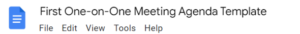 Meeting Agenda Name