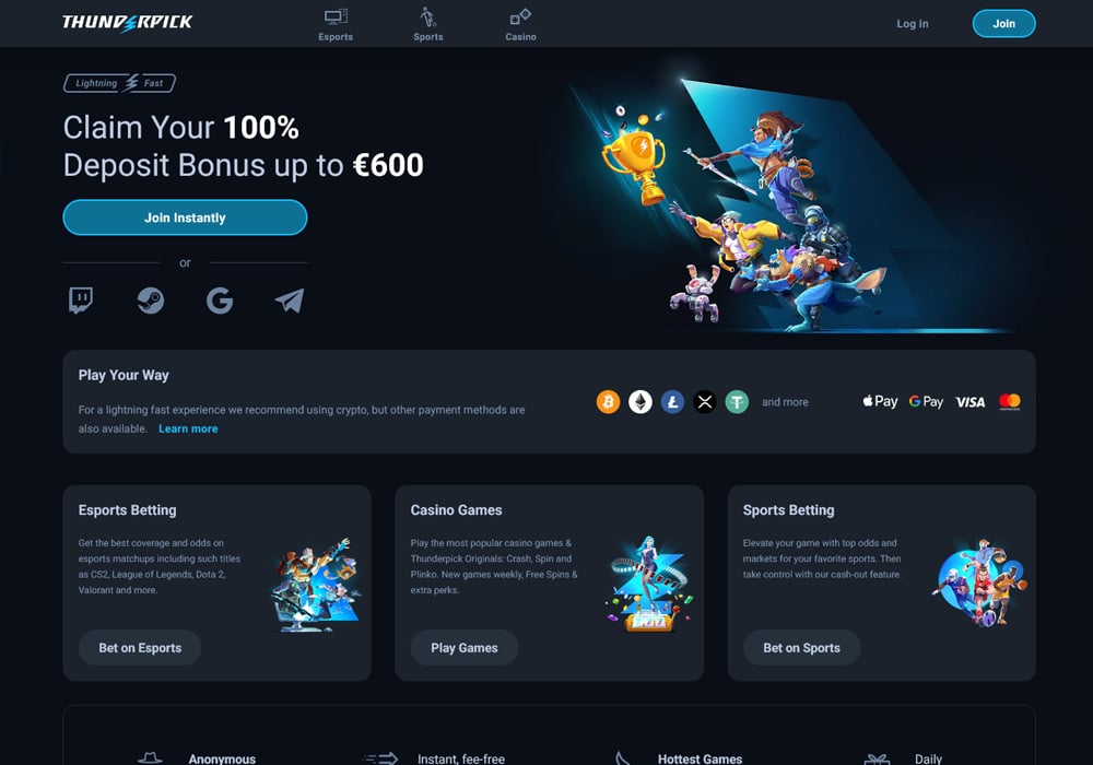 Thunderpick Homepage