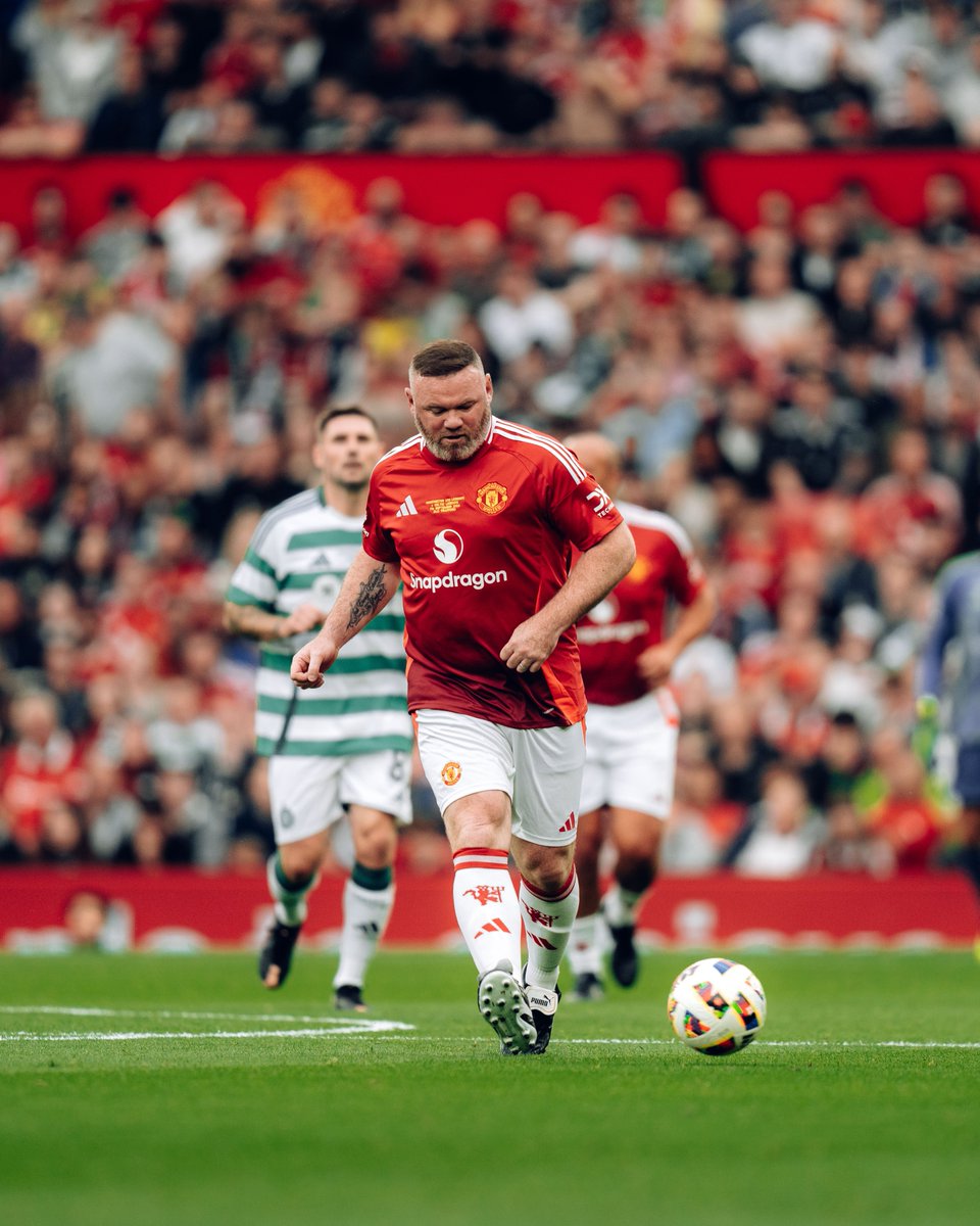 Wayne Rooney in action for United Legends.
