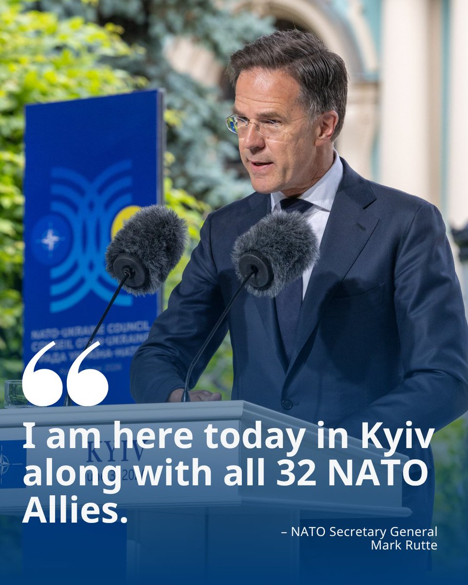 "I am here today in Kyiv along with all 32 NATO Allies."
— NATO Secretary General visits Ukraine with the North Atlantic Council.